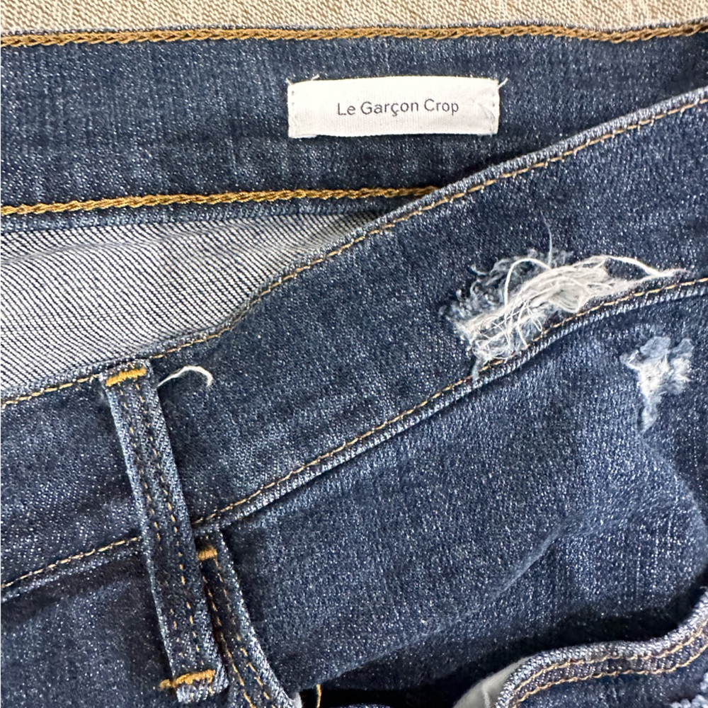 FRAME Le Garcon Crop distressed jeans - Picture 2 of 4